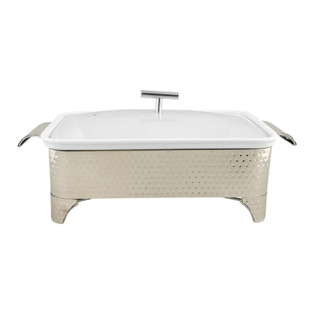 Brilliant 13.5" Rectangular Casserole Serving Dish With Candle Stand/Rack - Buffet Food Warmer, BR0006 - Main Image