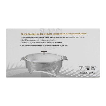 Brilliant 14.5" Oval Casserole Serving Dish With Candle Stand/Rack - Buffet Food Warmer, BR0008 - Image 3