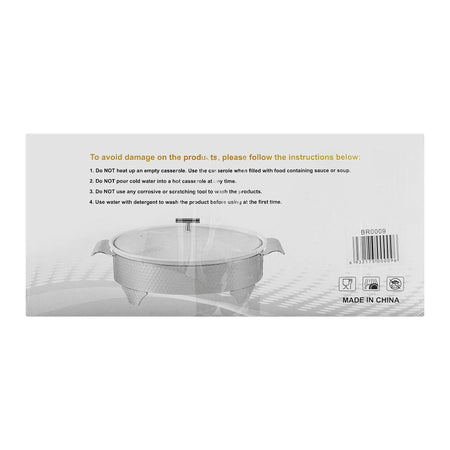 Brilliant 16" Oval Casserole Serving Dish With Candle Stand/Rack - Buffet Food Warmer, BR0009 - Image 3