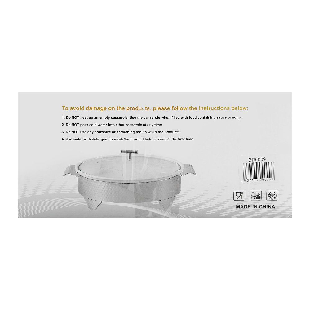 Brilliant 16" Oval Casserole Serving Dish With Candle Stand/Rack - Buffet Food Warmer, BR0009 - Image 3