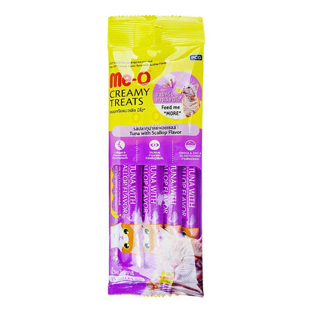 Me-O Creamy Cat Treats With Tuna and Scallop Flavor, 60g - Main Image