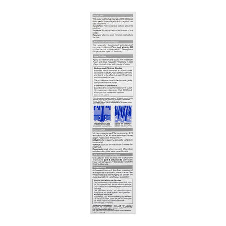 Bioblas Zinc+Menthol Hair Loss and Anti-Dandruff Herbal Shampoo, 360ml - Image 3