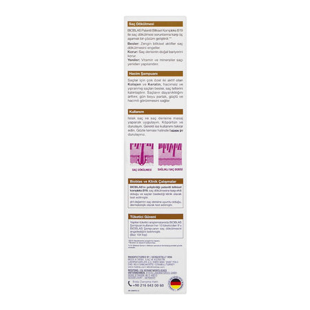 Bioblas Collagen and Keratin Hair Loss Herbal Shampoo, 360ml - Image 2