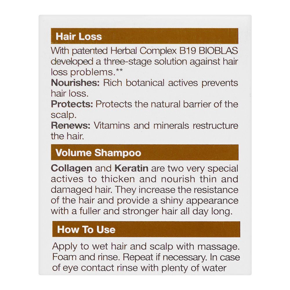 Bioblas Collagen and Keratin Hair Loss Herbal Shampoo, 360ml - Image 4