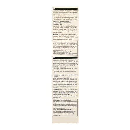 Bioblas Botanic Oils Coconut Oil Herbal Shampoo, 360Ml - Image 3