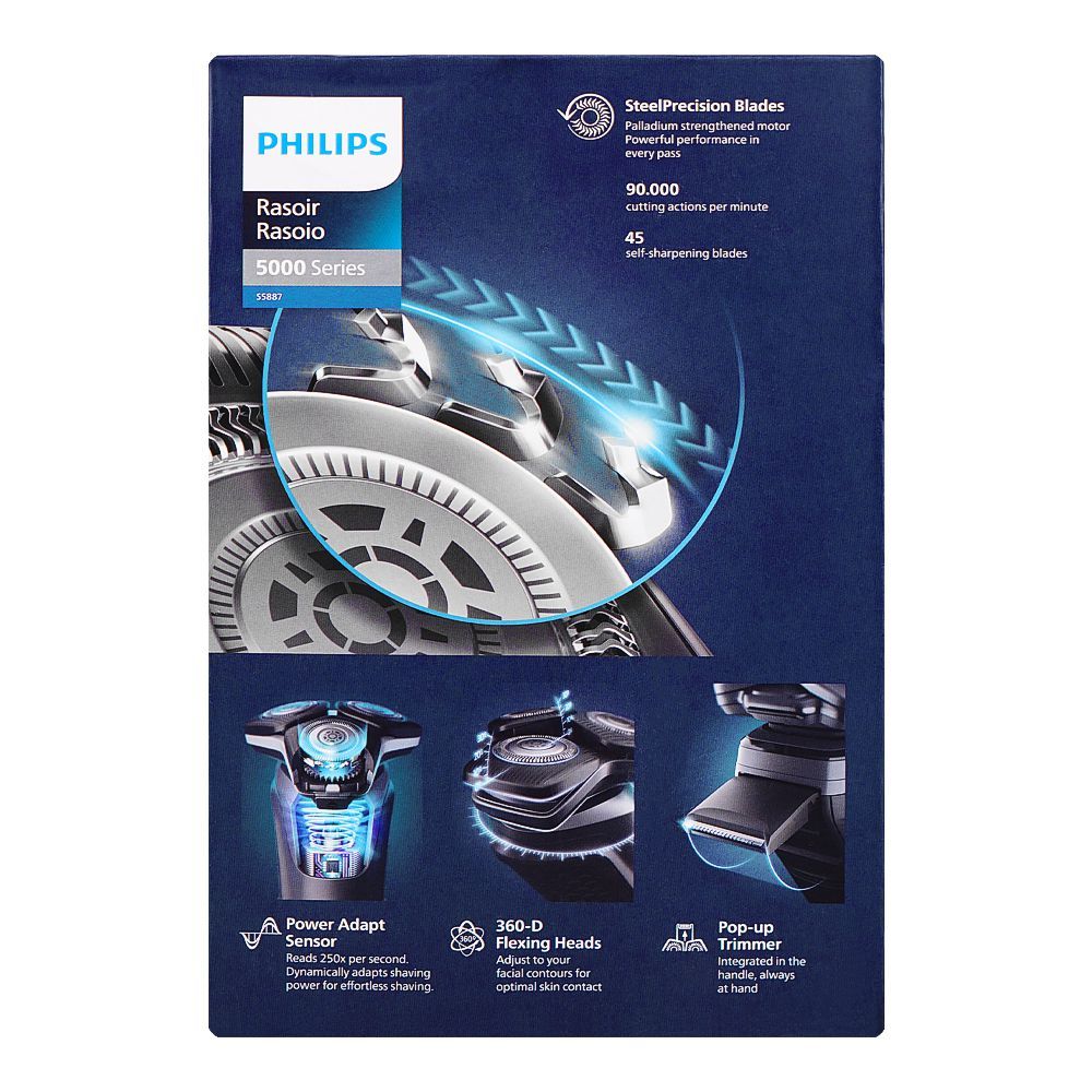 Philips 5000 Series Wet And Dry Electric Shaver With Soft Pouch, S5887/10 - Image 3