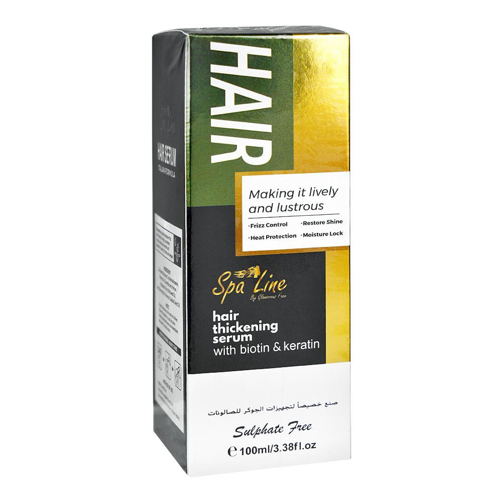 Glamourous Face Spa Line Sulphate-Free Biotin & Keratin Hair Thickening Serum, 100ml, SPL-1015 - Main Image