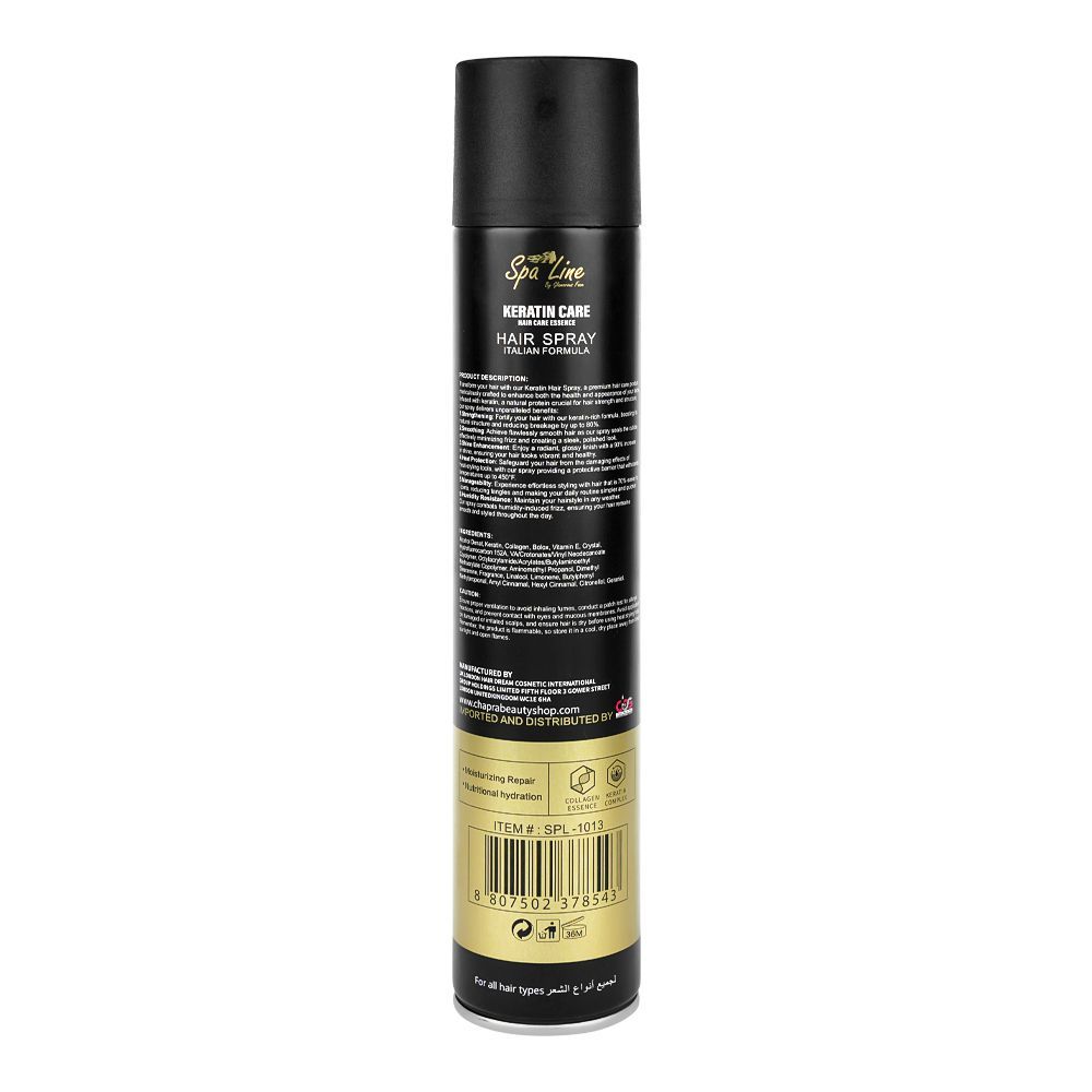 Glamourous Face Spa Line Protein Brazilian Keratin Care Holding Hair Spray, SPL-1013 - Image 2