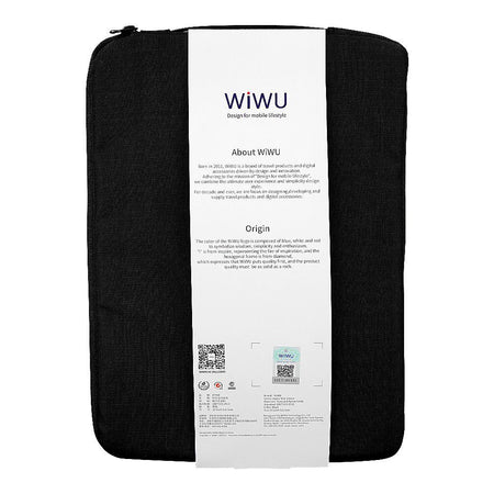 WIWU Alpha Slim Sleeve, For Upto 13.3" Laptop and MacBook, Black - Image 2