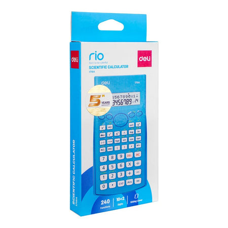 Deli Scientific Calculator, 240 Functions, Blue, E1710A - Image 2