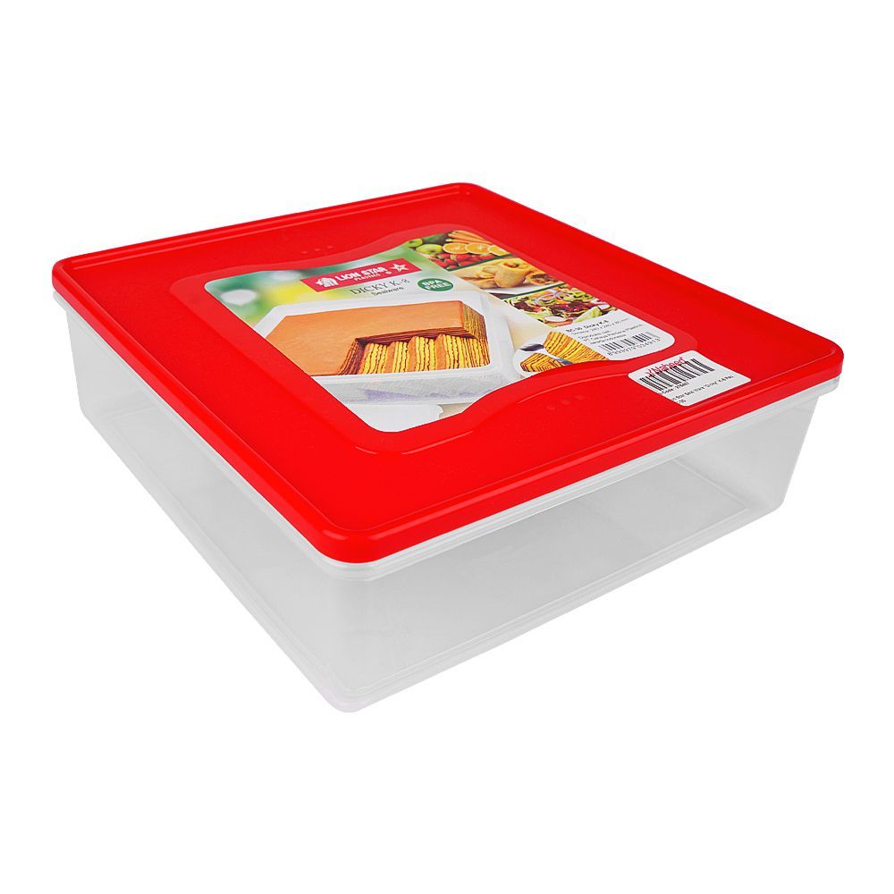 Lion Star Seal Ware "Dicky" K-8 Plastic Container, Red, BC-30 - Main Image