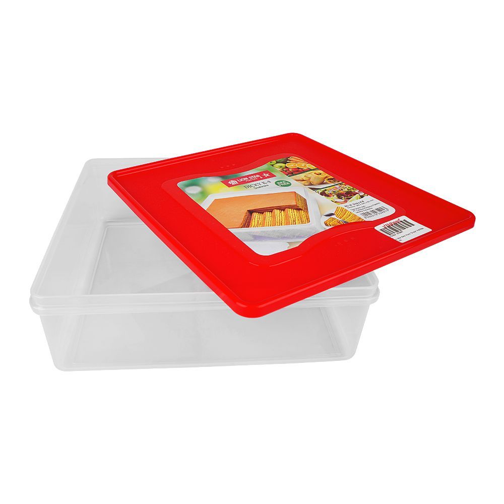 Lion Star Seal Ware "Dicky" K-8 Plastic Container, Red, BC-30 - Image 2