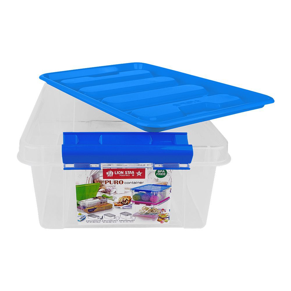 Lion Star Puro Plastic Container, No.8, Blue, JX-38 - Main Image
