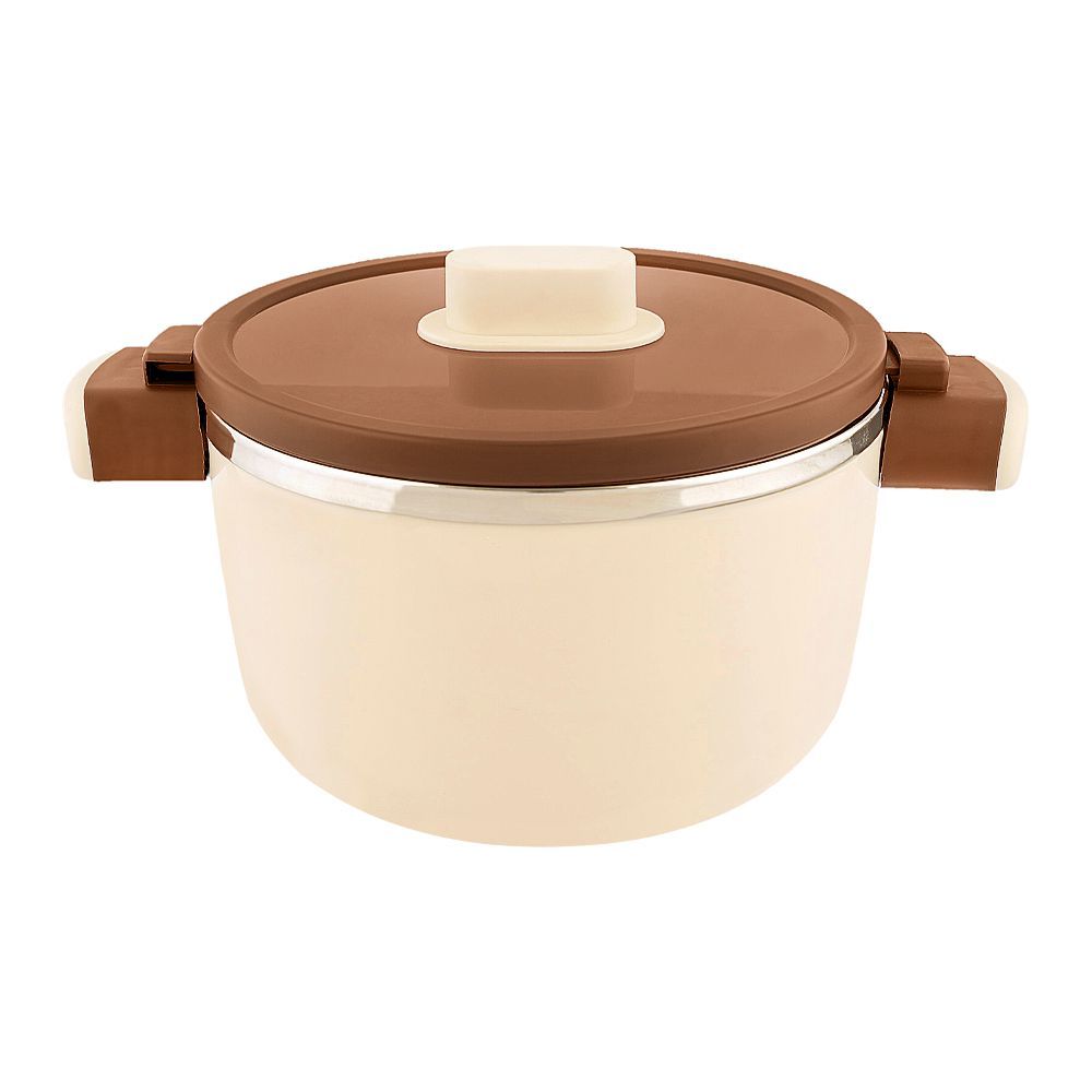 Happy Ware Forte Warmer Hot Pot With Twist Lock Lid, 25 x 18 x 13.5cm, 1.8 Liters, Brown, SU-647 - Image 3