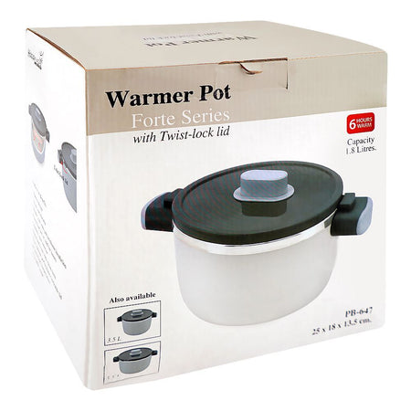 Happy Ware Forte Warmer Hot Pot With Twist Lock Lid, 25 x 18 x 13.5cm, 1.8 Liters, Brown, SU-647 - Image 4