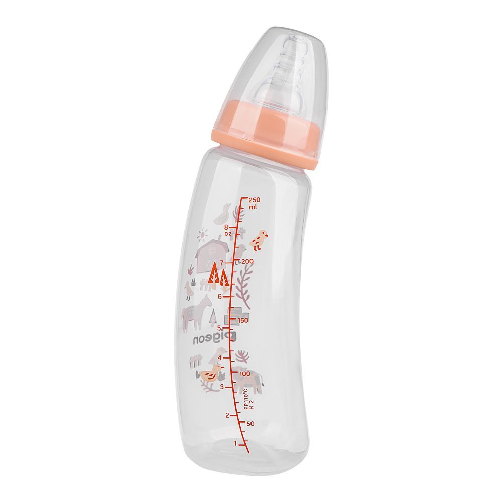 Pigeon Curve Nursing PP Bottle, Minimies Colic, BPA Free, For 4+ Months, 250ml, A80001 - Image 2