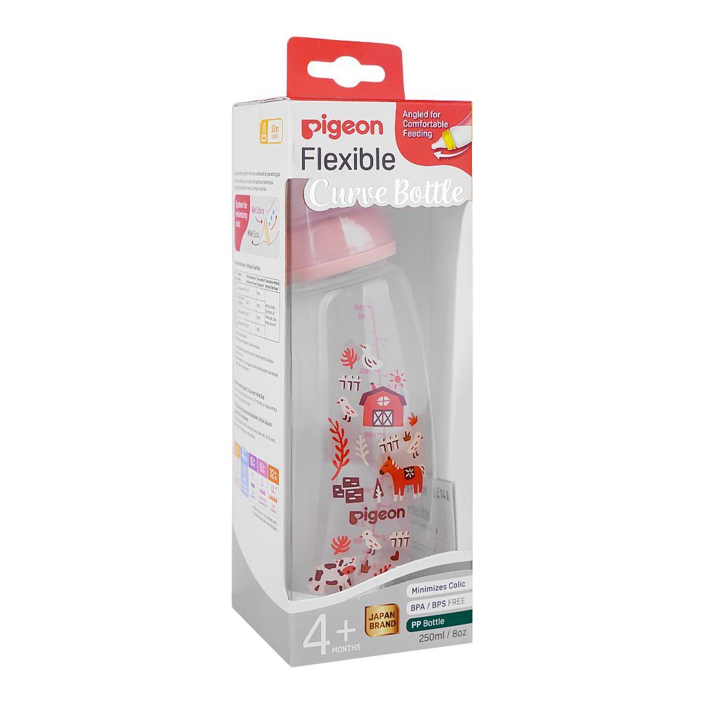 Pigeon Curve Nursing PP Bottle, Minimies Colic, BPA Free, For 4+ Months, 250ml, A80001 - Image 3