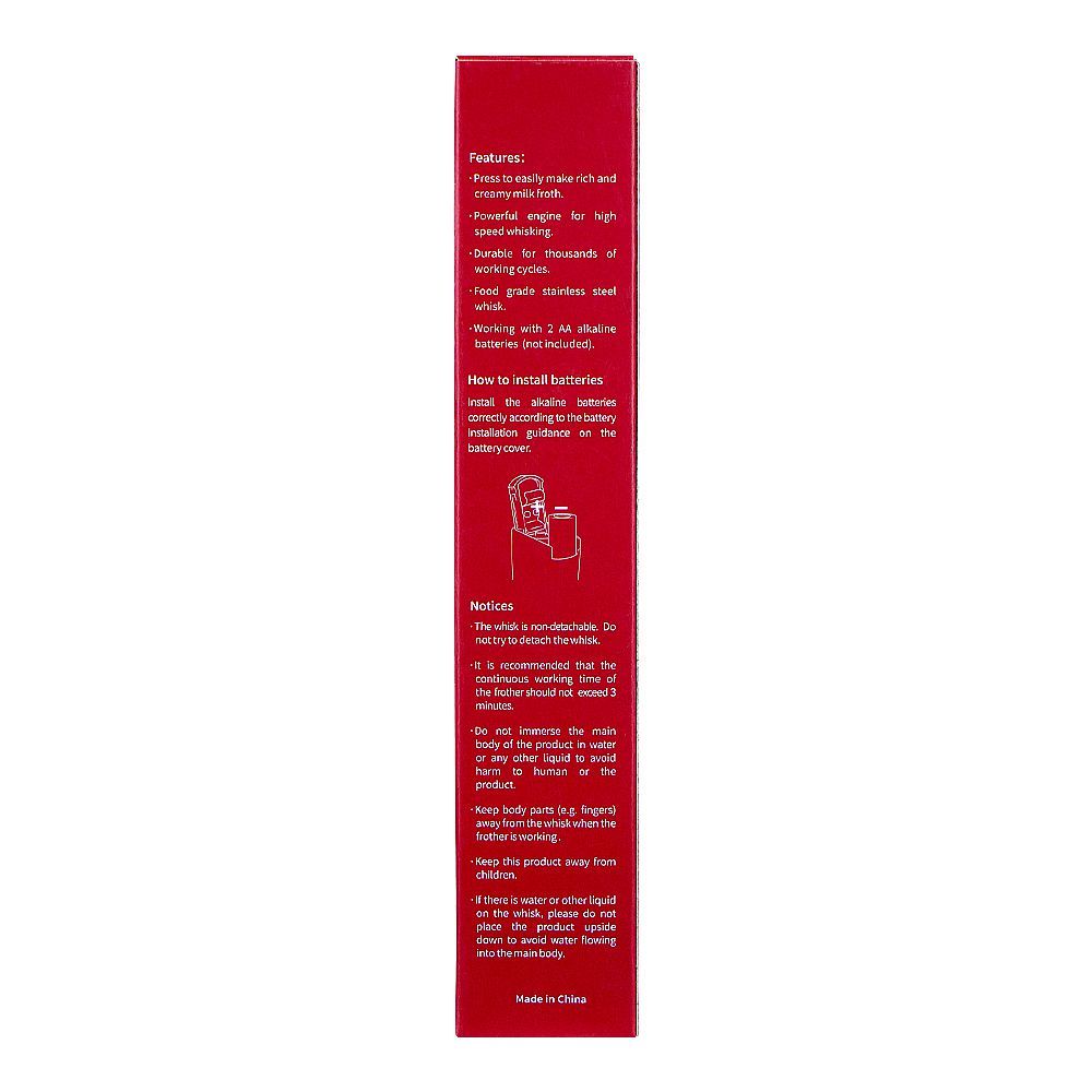 Handheld Stainless Steel Battery Operated Electric Milk Frother, ES5582 - Image 4