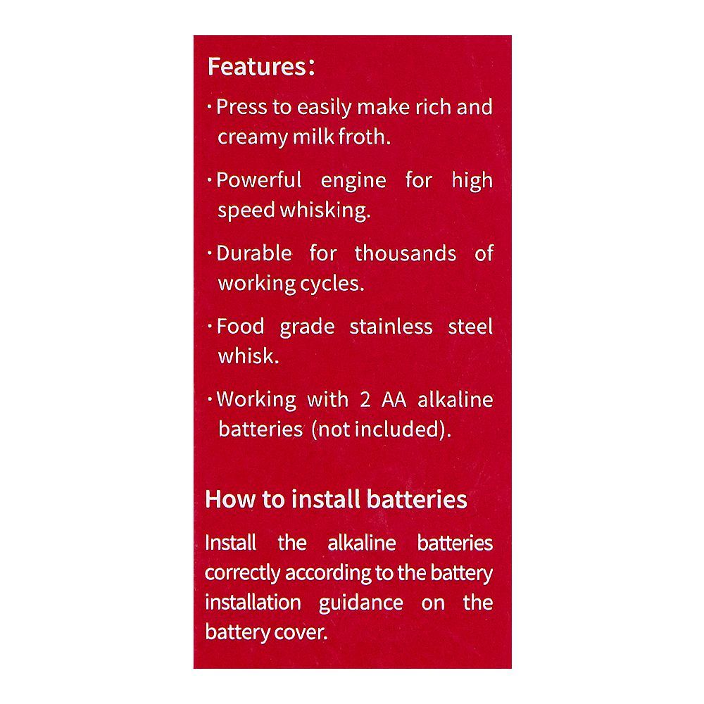 Handheld Stainless Steel Battery Operated Electric Milk Frother, ES5582 - Image 5