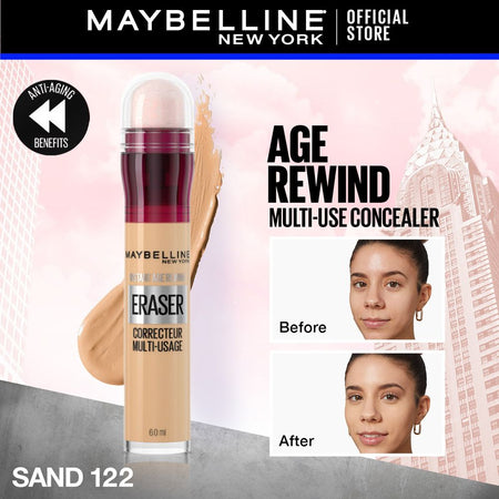 Maybelline New York Instant Age Rewind Eraser, Multi-Use Concealer, 6ml, 122 - Main Image