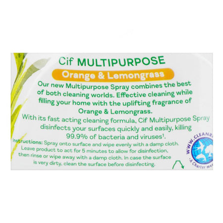 Cif Orange & Lemon Grass Multi-purpose Spray, 750ml - Image 3