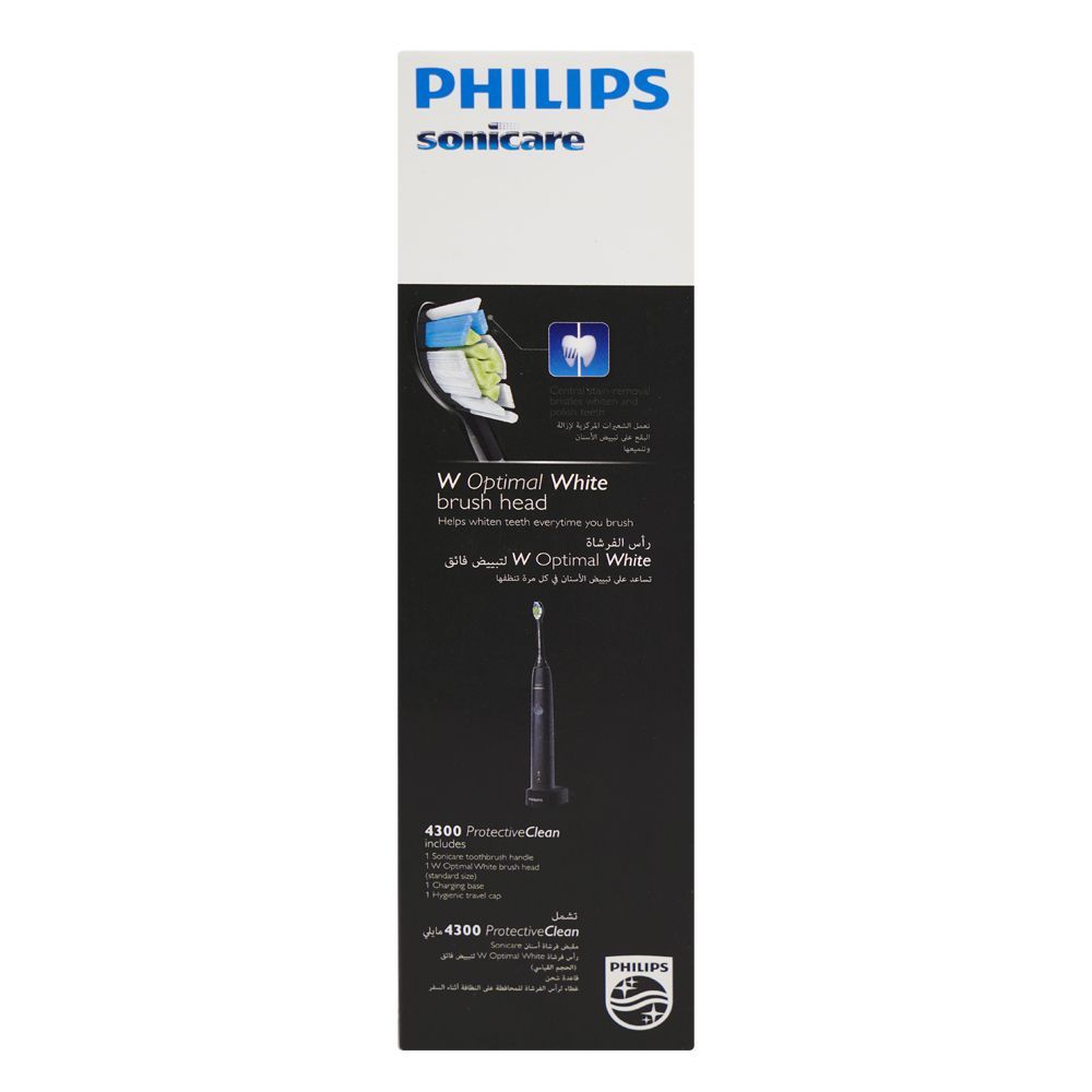 Philips Sonicare 4300 Protective Clean Electric Toothbrush, Black and Grey, HX6800/44 - Image 7
