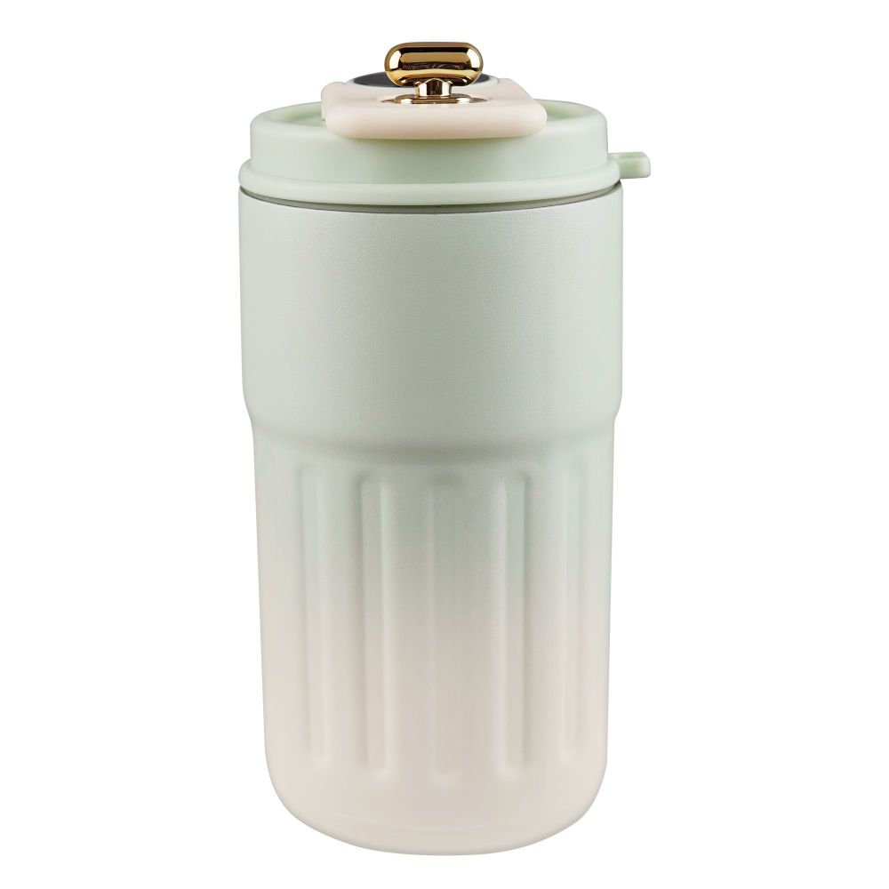Stainless Steel Temperature Display Insulated Vacuum Coffee Mug, Green, (80006)0000989 - Main Image