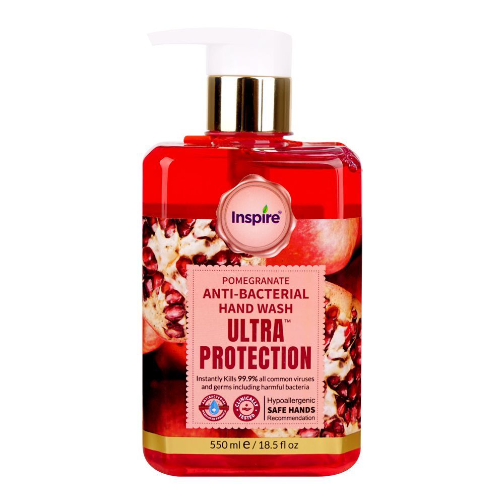 Inspire Pomegranate Anti-Bacterial Hand Wash, 550ml - Main Image