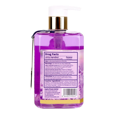 Inspire Soothing Lavender Anti-Bacterial Hand Wash, 550ml - Image 2