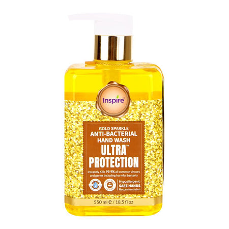 Inspire Gold Sparkle Anti-Bacterial Hand Wash, 550ml - Main Image