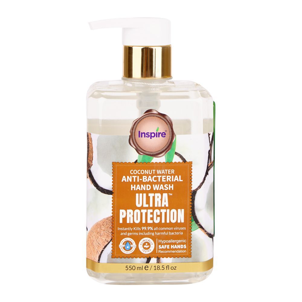 Inspire Coconut Water Anti-Bacterial Hand Wash, 550ml - Main Image