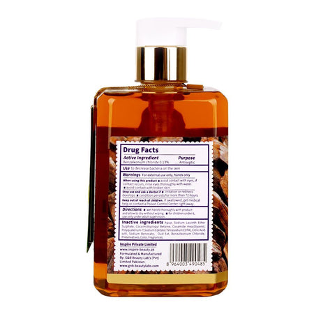 Inspire Oud Essence Anti-Bacterial Hand Wash, 550ml - Image 2