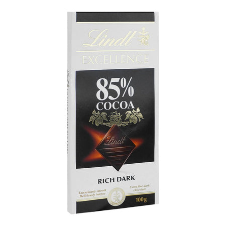 Lindt Excellence 85% Cocoa Rich Dark Chocolate, 100g - Main Image
