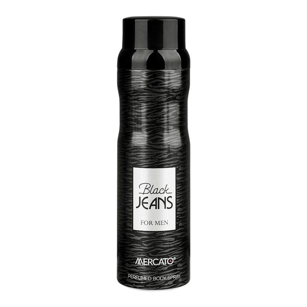 Mercato Black Jeans Perfumed Body Spray, For Men 200ml - Main Image