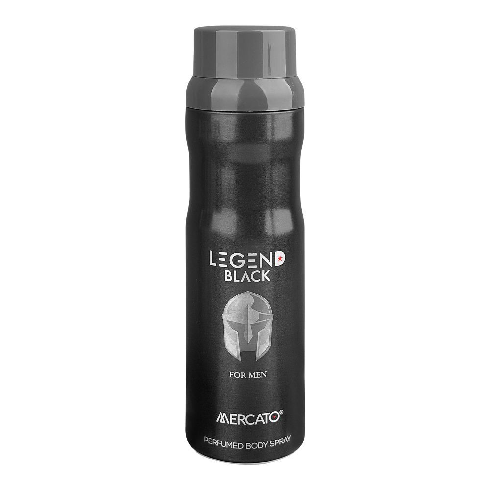 Mercato Legend Black Perfumed Body Spray, For Men, 200ml - Main Image
