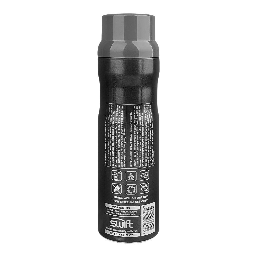 Mercato Legend Black Perfumed Body Spray, For Men, 200ml - Image 2