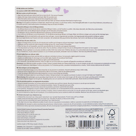 Essence 3x Lash Like A Boss False Lashes Set, Set 02 My Lashes Are Limitless - Image 2