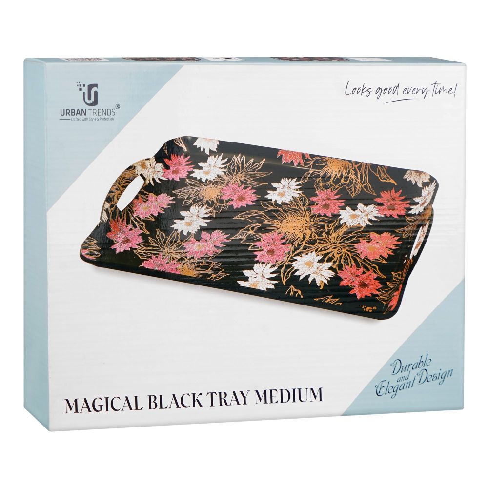 Urban Trends Magical Black Tray, Medium, B6 - Image 3