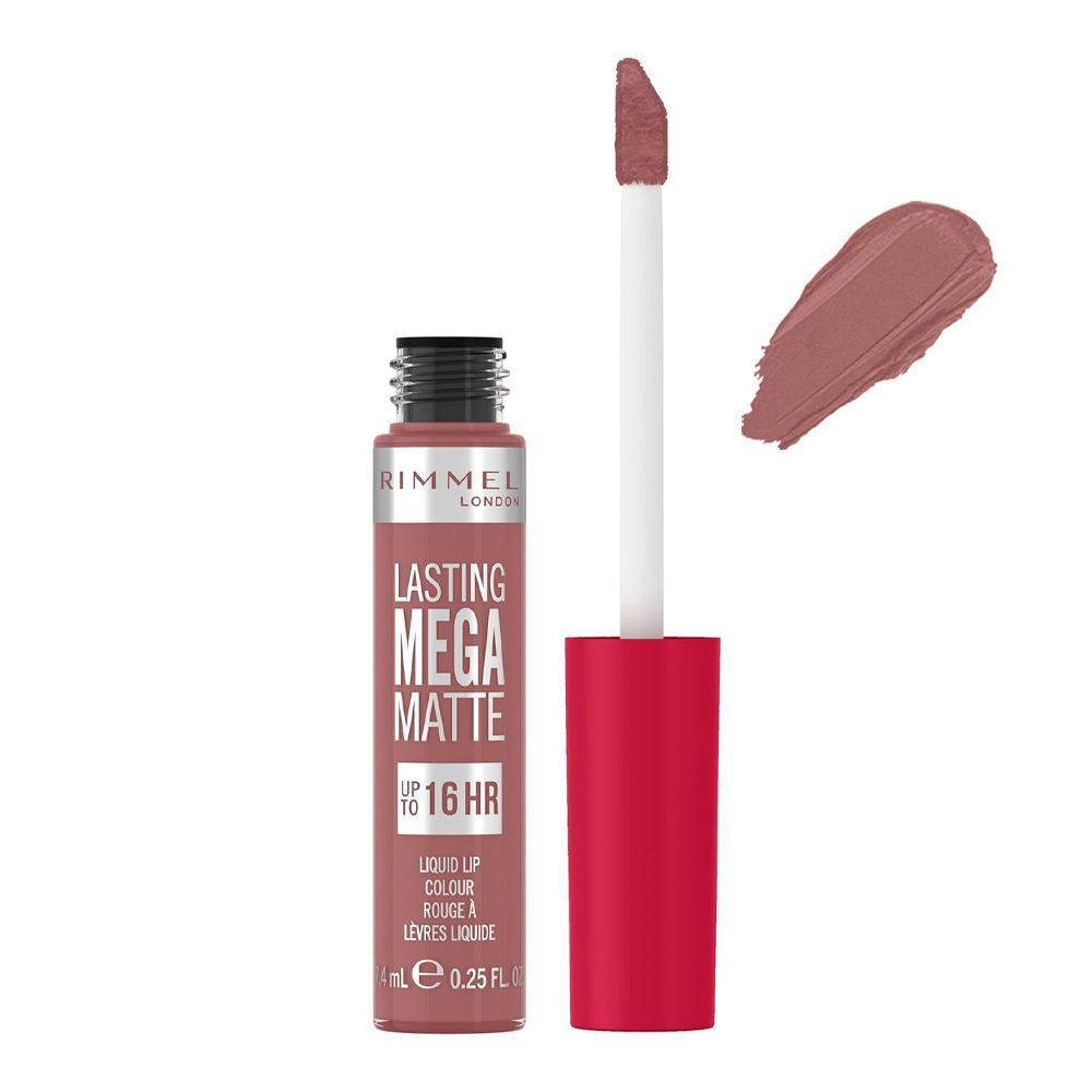 Rimmel London Lasting Mega Matte Liquid Lipstick, Vegan, 7.4ml, 110 Blush - Main Image