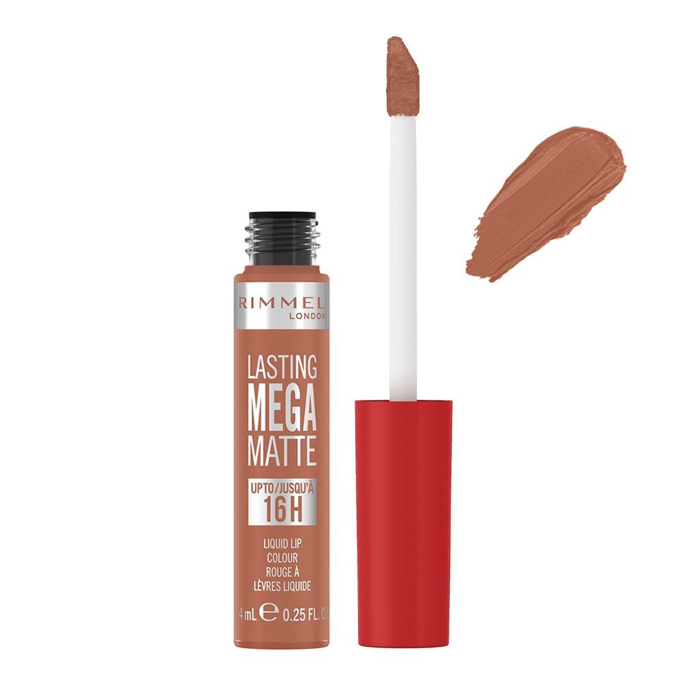 Rimmel London Lasting Mega Matte Liquid Lipstick, Vegan, 7.4ml, 700 Be My Baby - Main Image