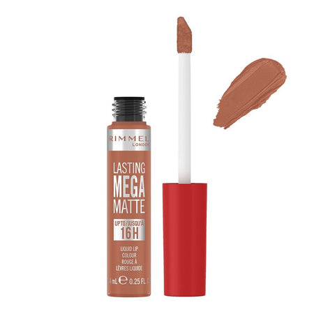 Rimmel London Lasting Mega Matte Liquid Lipstick, Vegan, 7.4ml, 700 Be My Baby - Main Image