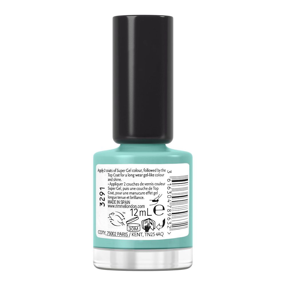 Rimmel Super Gel Nail Polish, 12ml, 093 Peppermint Promise - Image 3