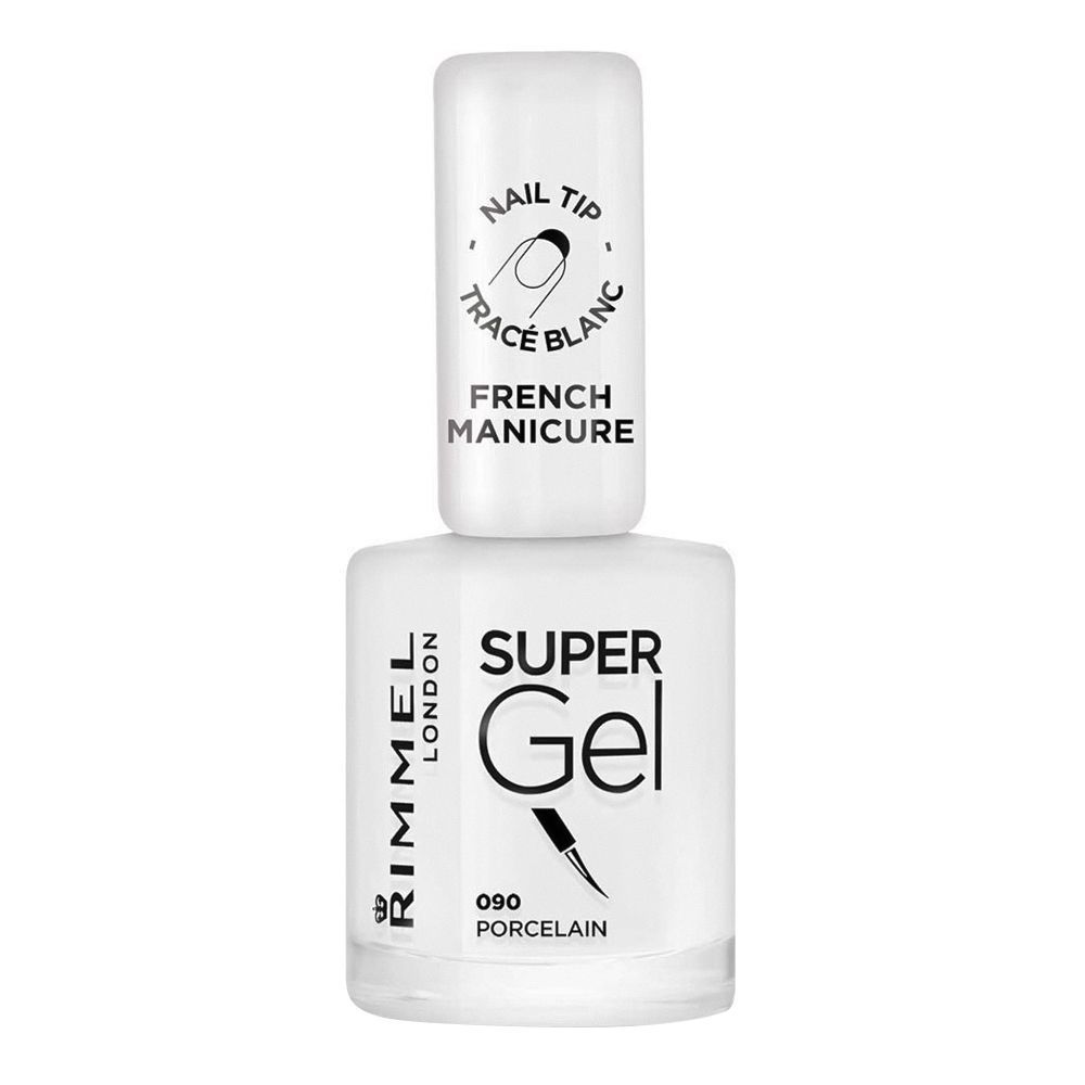 Rimmel Super Gel Nail Polish, 12ml, 090 Porcelain - Image 2