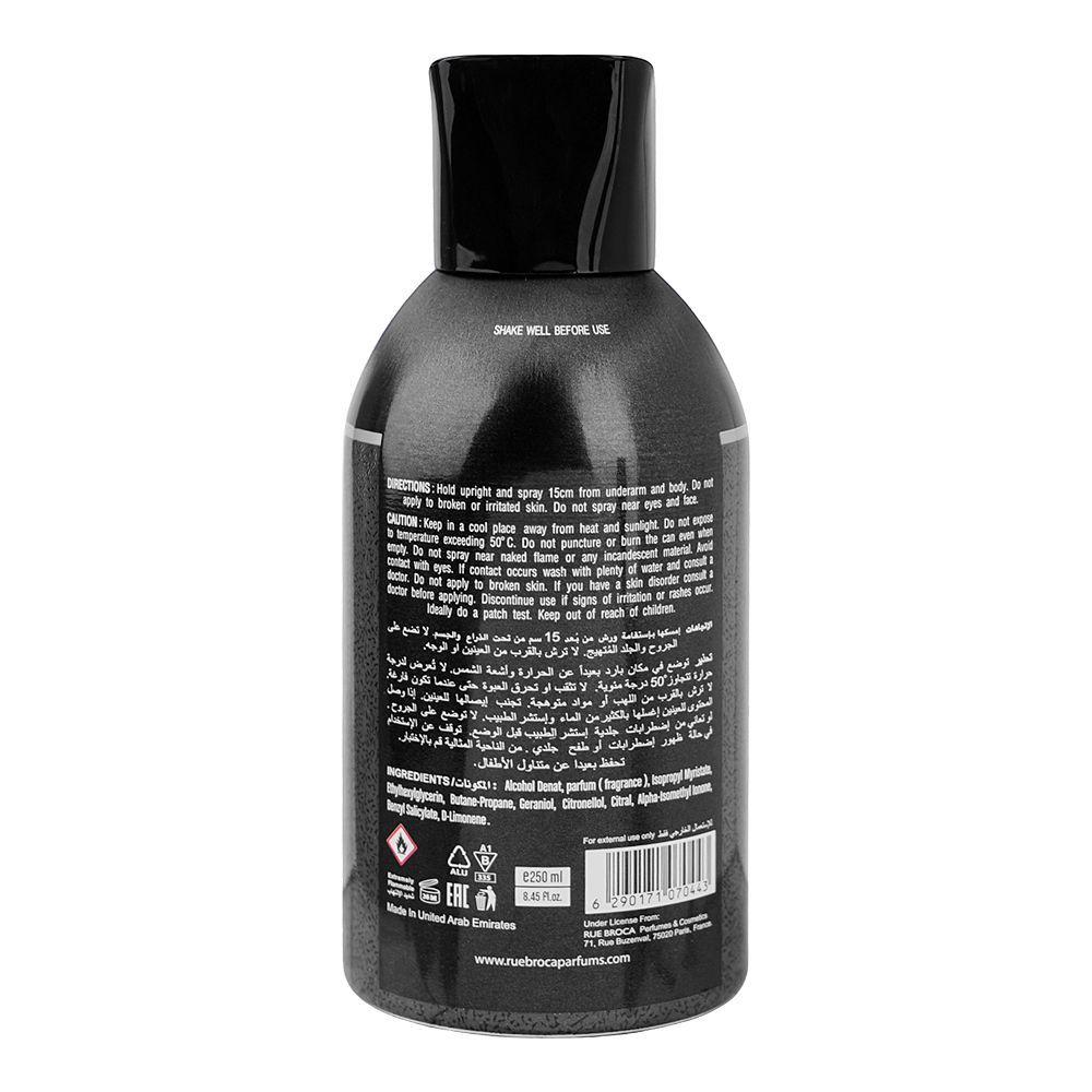 Rue Broca Pride Perfumed Body Spray, For Men, 250ml - Image 2