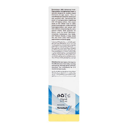 Pharma Health Dermoteen 4NB Cream, Anti-Pigmentation, Forever For Everybody, 20g - Image 2