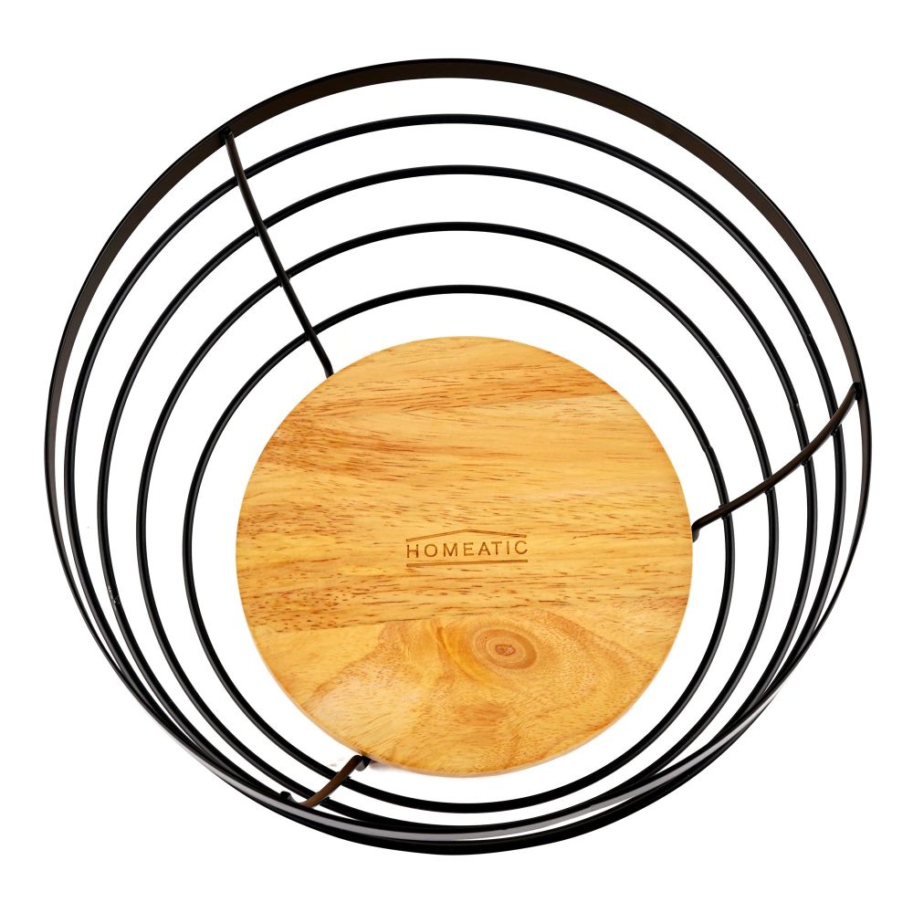 Homeatic Fruit Basket, Black, HMK-1007 - Image 2