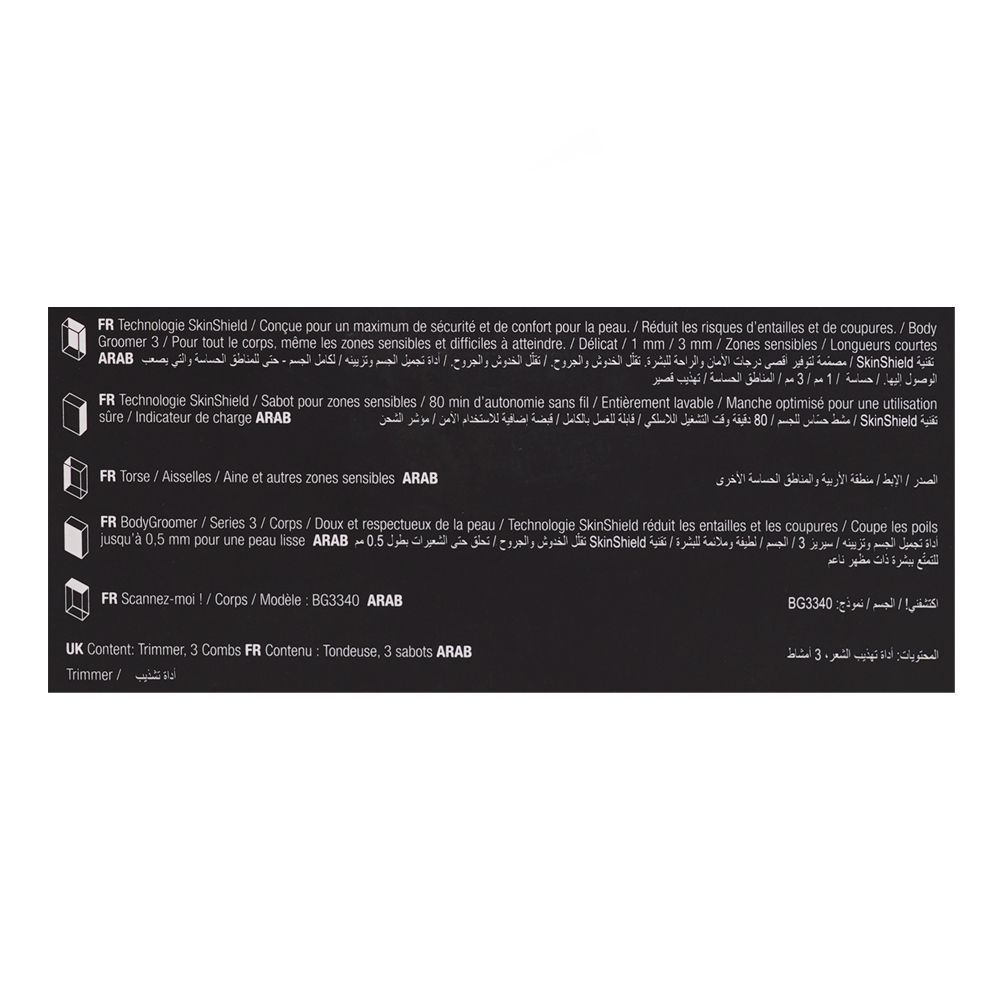 Braun Series 3 Body groomer BG3340 With Skin Shield technology, 80min Runtime, 3 Tools, BG-3340 - Image 5