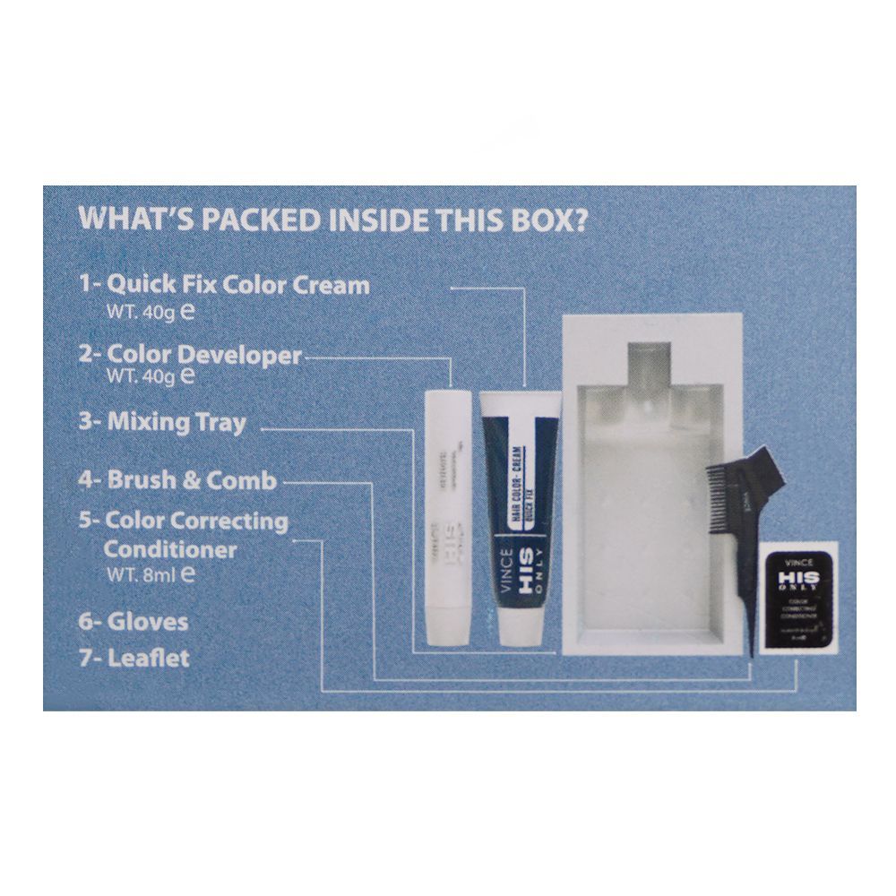 Vince His Only Ammonia Free Men Hair Color, HC-02 Natural Black - Image 4