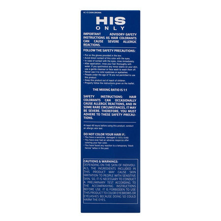 Vince His Only Ammonia Free Men Hair Color, HC-03 Dark Brown - Image 5