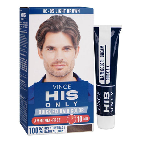 Vince His Only Ammonia Free Men Hair Color, HC-05 Light Brown - Main Image